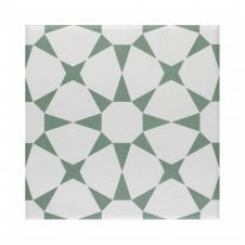 Cuban Green Star 20cm x 20cm Wall & Floor Tile