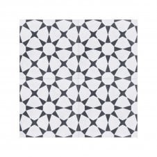 Cuban White Star 20cm x 20cm Wall & Floor Tile