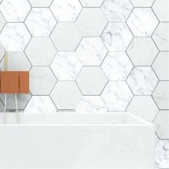 Hexagon Marble Effect Mosaics