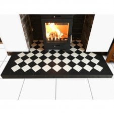 Diamond Chequer Fireplace Quarry Hearth Tile Set (Full Set Deal)