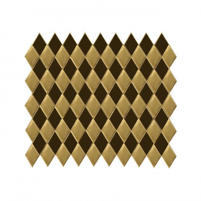 Diamond Pillow Gold 28.5cm x 30cm Mosaic Tile