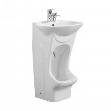 Easy Wash Dual-Level Wudu Basin, Tap & Fittings, Large foot wash & Round sink