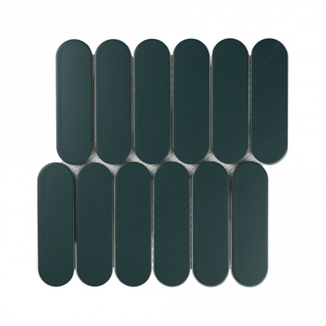 Elongate Brunswick Green 29cm x 27.6cm (4.3cm x 14.8cm) Mosaic Tile