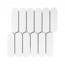 Elongate Gloss White 29cm x 27.6cm (4.3cm x 14.8cm) Mosaic Tile