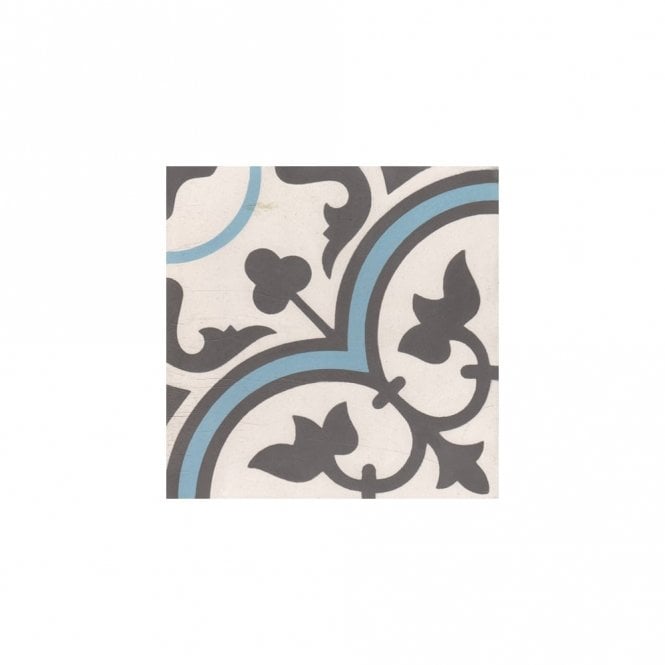 Encaustic Vintage Aliso Blue Fl002L Cement 20cm x 20cm Wall & Floor Tile