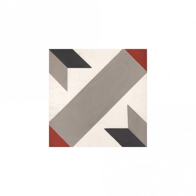 Encaustic Vintage Arrow CU019A Cement 20cm x 20cm Wall & Floor Tile