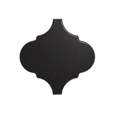 Alhambra Black Matt 12cm x 12cm Wall Tile