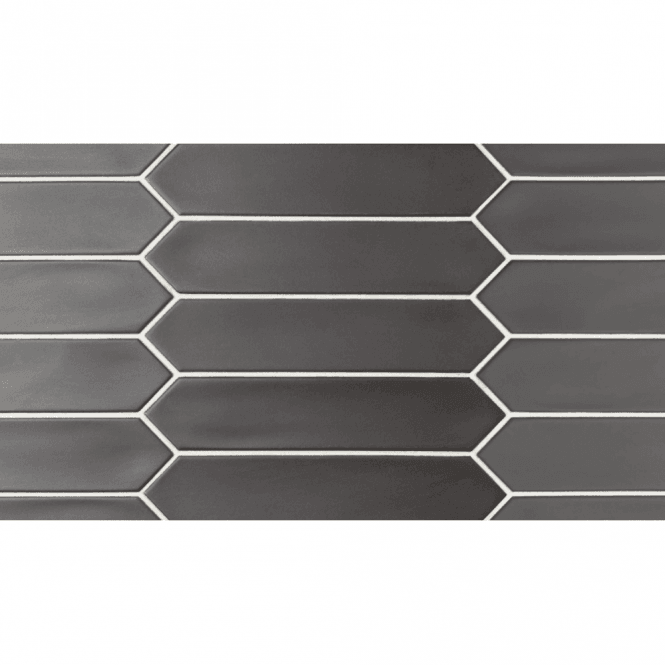 Equipe Arrow Lanse Black 5cm x 25cm Wall Tile