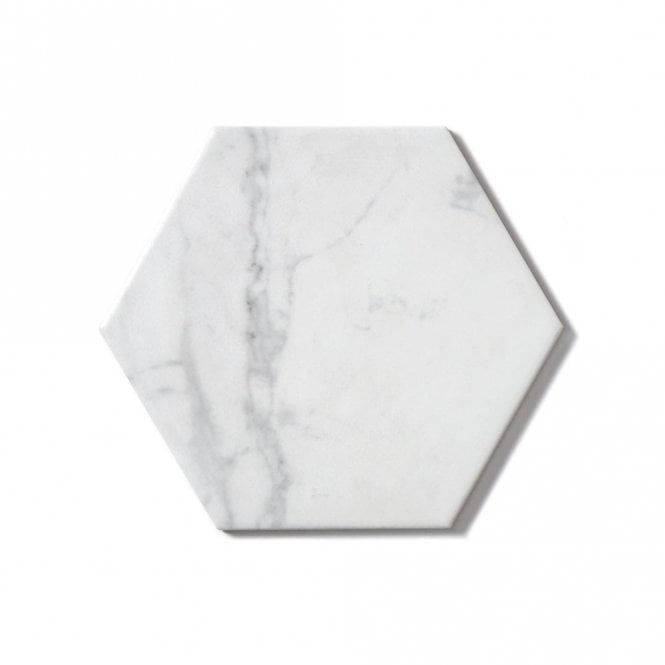 Equipe Carrara Hexagon 17.5cm x 20cm Wall & Floor Tile