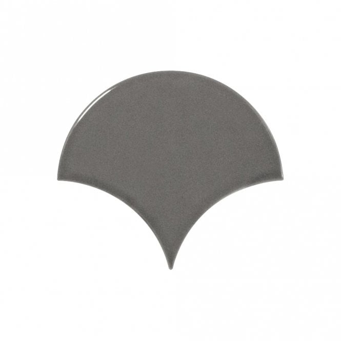 Equipe Fan Dark Grey 10.6cm x 12cm Wall Tile