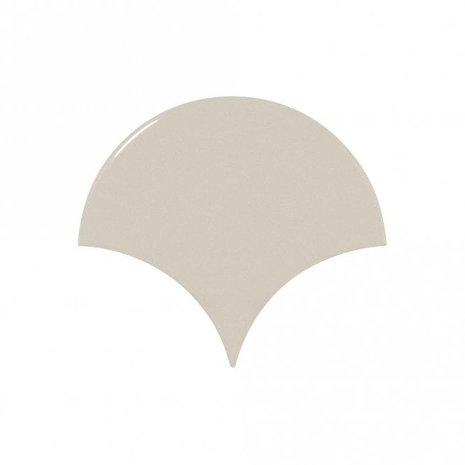 Equipe Fan Greige 10.6cm x 12cm Wall Tile