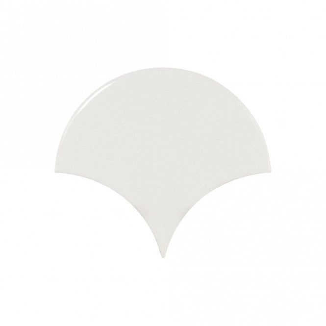 Equipe Fan White 10.6cm x 12cm Wall Tile