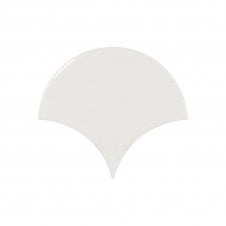 Fan White 10.6cm x 12cm Wall Tile
