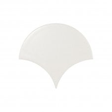 Fan White Matt 10.6cm x 12cm Wall Tile