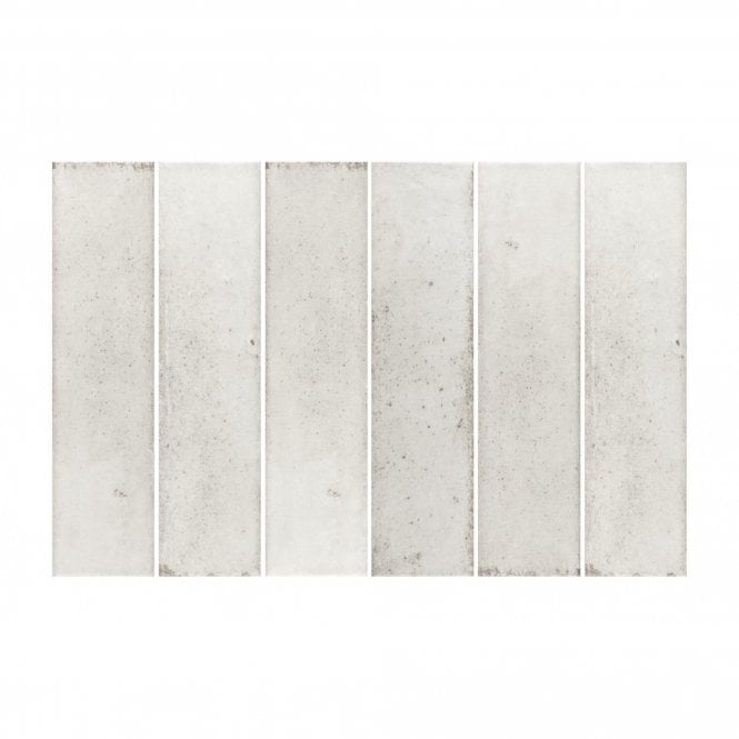 Esperanza White 7.5cm x 30cm Wall Tile