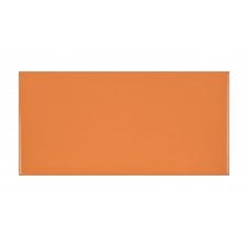 Flat Orange Glossy 10cm x 20cm Wall Tile