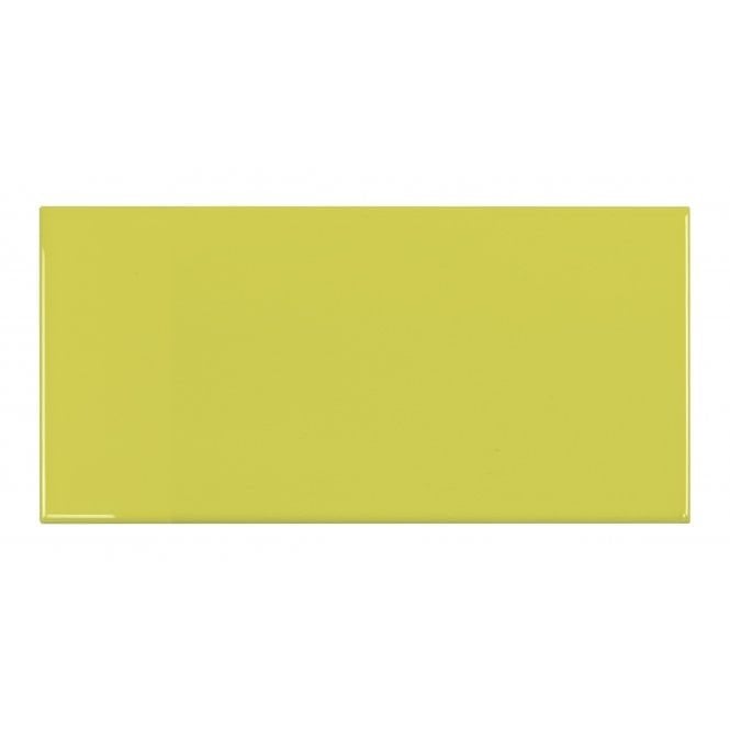 Flat Yellow Glossy 10cm x 20cm Wall Tile
