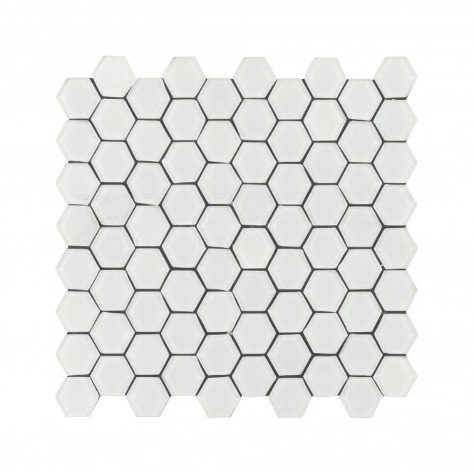 Glass Mosaic (Hexagono) 30cm x 30cm Peel & Stick Mosaic Tile