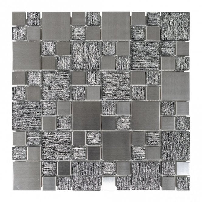 Gleam Grey Random 30cm x 30cm Mosaic Tile
