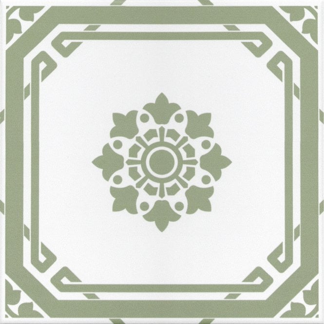 Hampshire Tavern Green 22.5cm x 22.5cm Wall & Floor Tile