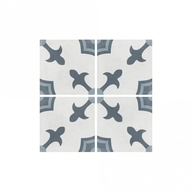 Havana White Herald 22.5cm x 22.5cm Wall & Floor Tile