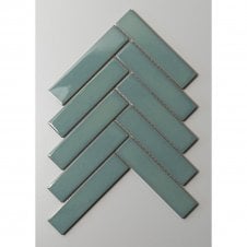 Herringbone Crystal Ocean 32.5X14.5 20.9cm x 24.7cm Mosaic Tile