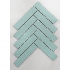 Herringbone Light Green Matte (3.25cm x 14.5cm) 20.9cm x 24.7cm Mosaic Tile