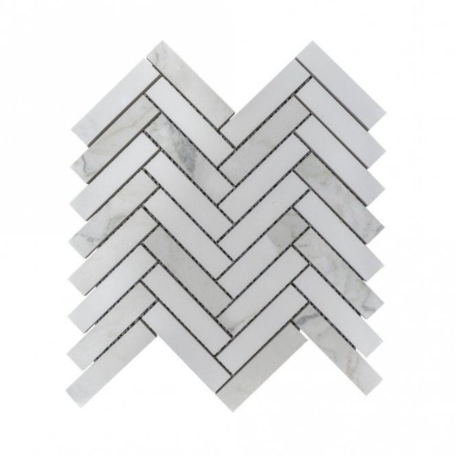 Herringbone Q-Stuturario 21 Beige Vein 28cm x 29.2cm Mosaic Tile
