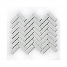 Herringbone White Matt (2.3cm x 7.3cm) 24.7cm x 31.8cm Mosaic Tile