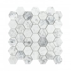 Hexagon Mosaic Statuario Venato Honed 5cm 29.8cm x 30.5cm Mosaic Tile