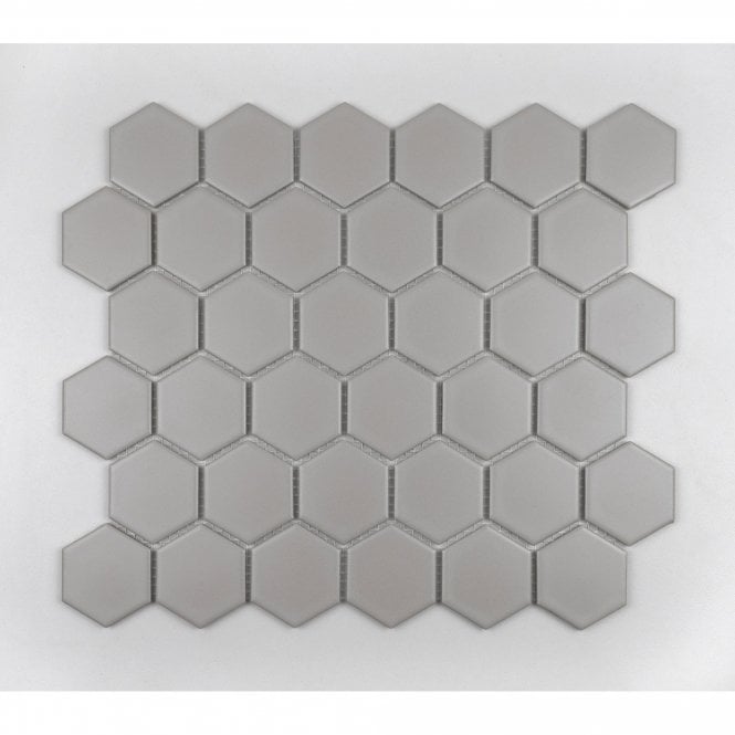 Hexagon Taupe Matte (5.1cm x 5.9cm) 28.1cm x 32.5cm Mosaic Tile