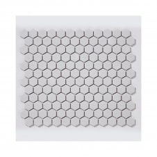 Hexagon White Glossy (2.3cm x 2.6cm) 26cm x 30cm Mosaic Tile