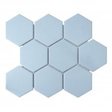 Hexagon XL Soft Blue (9.5cm x 11cm) 29.6cm x 25.6cm Wall & Floor Tile