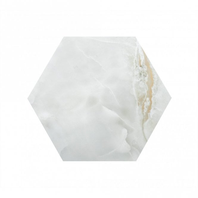 Hexagono Onyx Silk Light Green 52cm x 60cm Wall & Floor Tile
