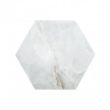 Hexagono Onyx Silk Light Grey 52cm x 60cm Wall & Floor Tile