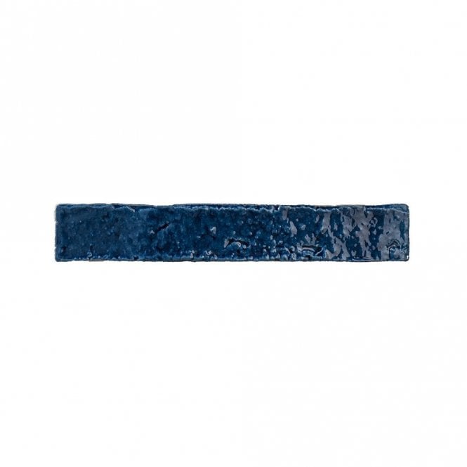 Indigo Crackle 3.8cm x 23.5cm Wall Tile