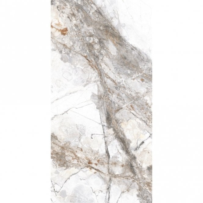 Invisible Marble Polished Porcelain 60cm x 120cm Wall & Floor Tile