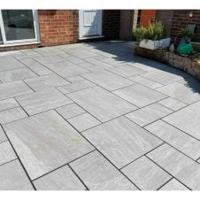 Kandla Grey Random Size Patio Pack (21.06 sqm) 20mm Slab Tile