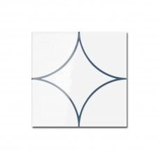 Kenzo Decor Circle Blue 15cm x 15cm Wall Tile