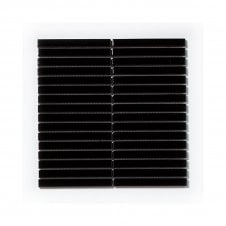 Kit Kat Glossy Black Porcelain 29.7cm x 29.7cm Mosaic Tile