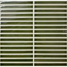 Kit Kat Kiwi Green Gloss 29.7cm x 29.7cm (1.5cm x 14.5cm) Mosaic Tile