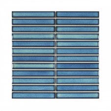 Kit Kat Plain Cyan Blue (2.2cm x 14.5m) 29.6cm x 30cm Mosaic Tile
