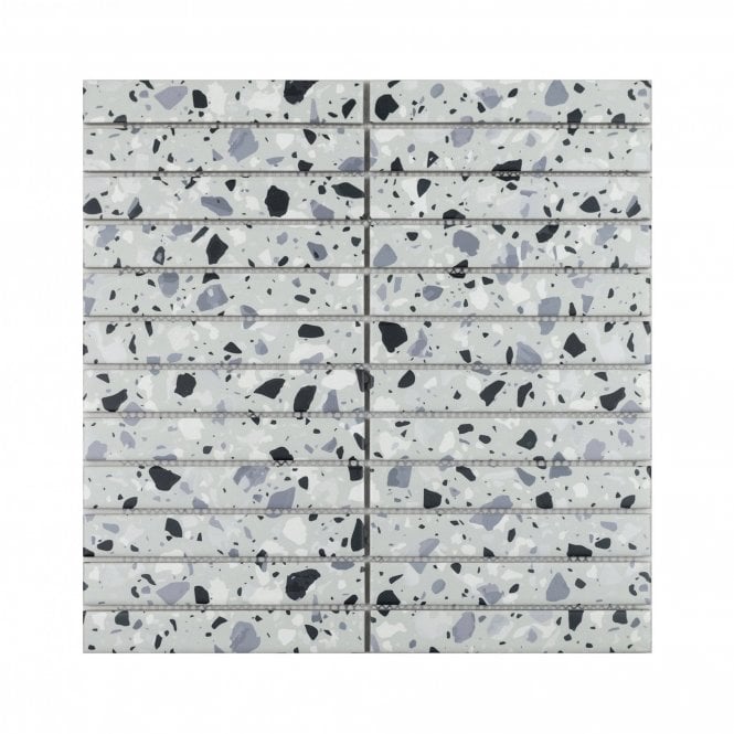 Kit Kat Terrazzo Pearl Grey (2.2cm x 14.5m) 29.6cm x 30cm Mosaic Tile