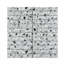 Kit Kat Terrazzo Pearl Grey (2.2cm x 14.5m) 29.6cm x 30cm Mosaic Tile