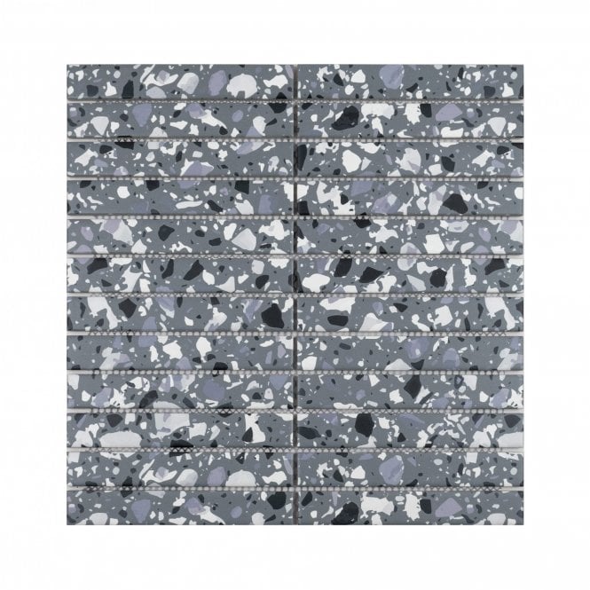 Kit Kat Terrazzo Smoke (2.2cm x 14.5m) 29.6cm x 30cm Mosaic Tile