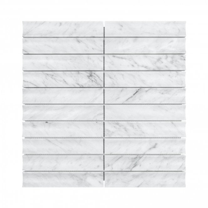 KitKat Concave Carrara White (3cm x 15.2cm) 30.5cm x 31.8cm Wall Tile