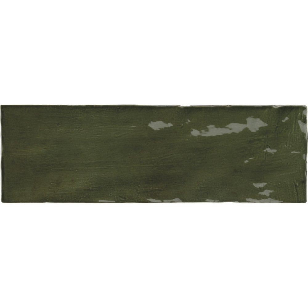 La Riviera Botanical Green 6.5cm x 20cm Wall Tile - Brick & Metro