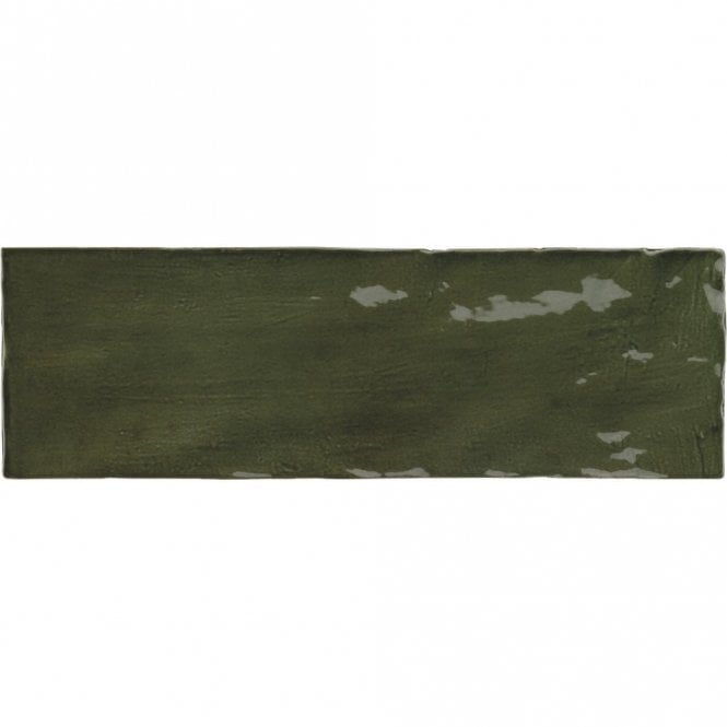 La Riviera Botanical Green 6.5cm x 20cm Wall Tile