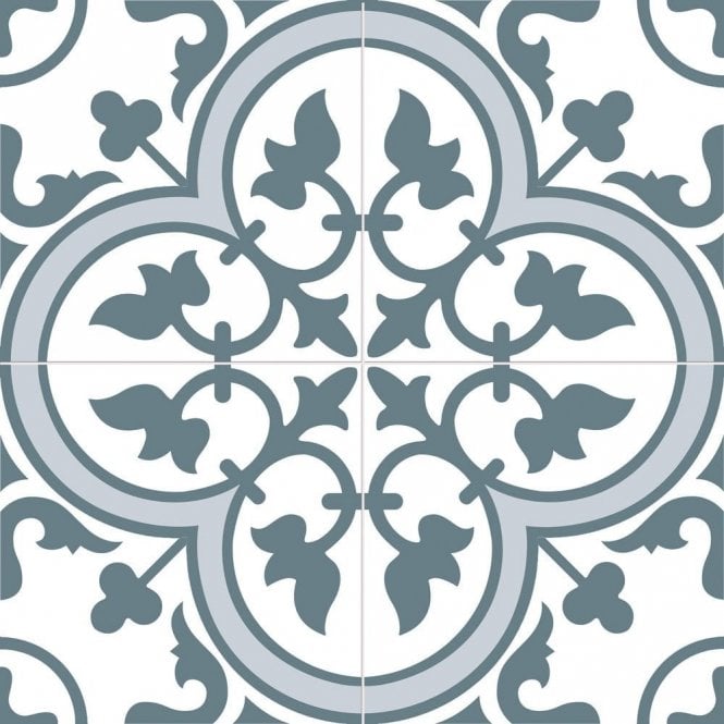 Ledbury Marina Blue Pre-Cut 45cm x 45cm Wall & Floor Tile