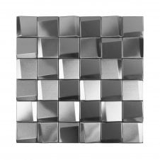 Leonardo Silver (4.8cm x 4.8cm) 29.2cm x 29.2cm Mosaic Tile